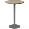 Mesa bar Base Piatto Redonda gris oscuro