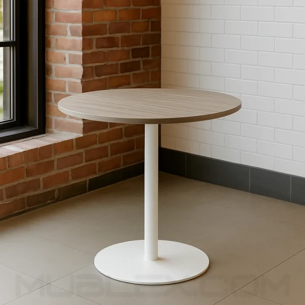 Mesa para restaurante Base Piatto Redonda gris claro