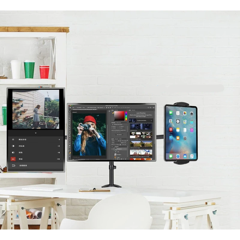 Soporte Tablet o iPad para Brazo de Monitor VESA - Image 4
