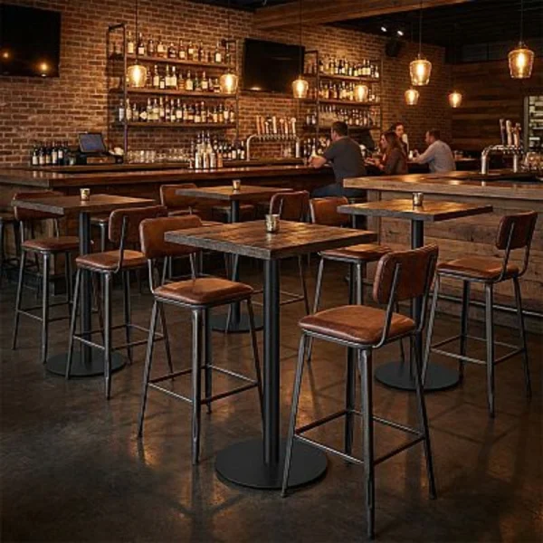 Base para mesas alta pintada negra Paraná - Image 2