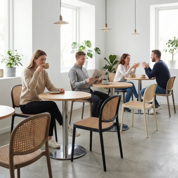 Base para mesas de cafetería cromada Amazonas - Image 2