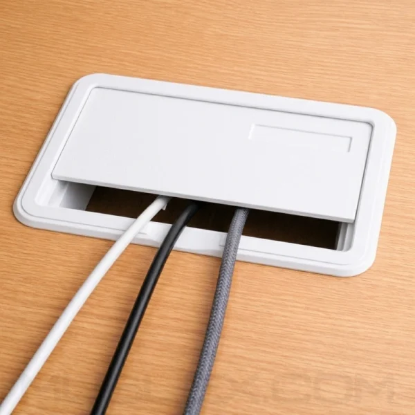 Caja pasacables plástica con tapa para mesa BoxFlex - Image 4