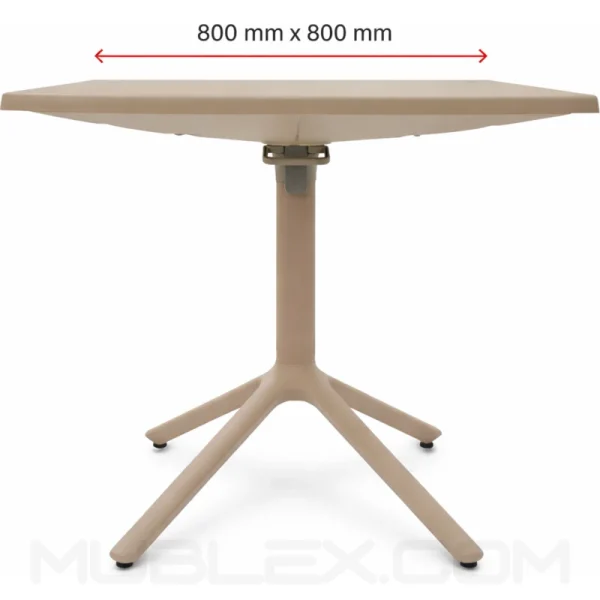 Mesa cuadrada plegable para exteriores 80x80cm TecnoPlex - Image 8