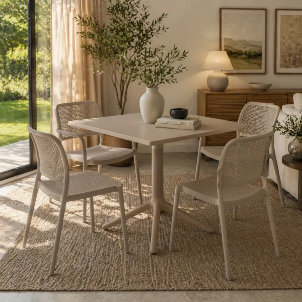 Mesa cuadrada plegable para exteriores 80x80cm TecnoPlex - Image 5