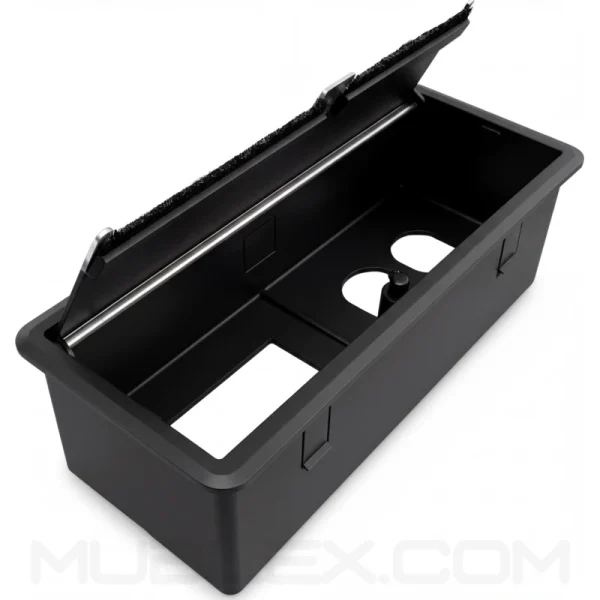 Caja plástica doble de mesa para colocar conexiones eléctricas y de datos con tapa push PushDuo - Image 3