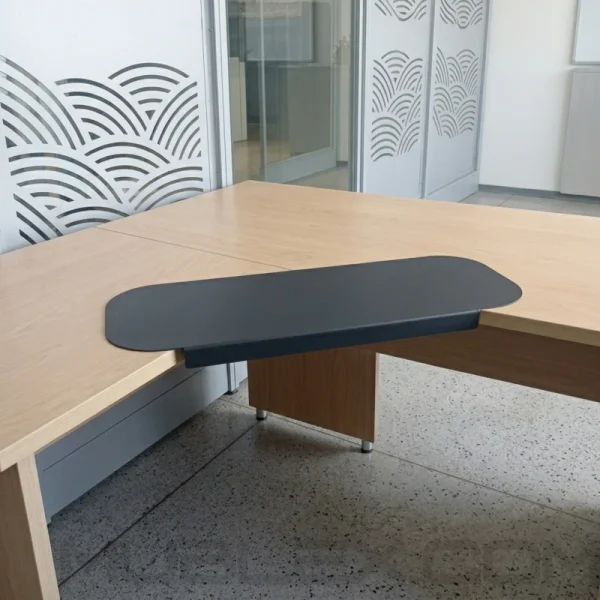 Extensión porta teclado metálico para escritorio en L o esquinero - Image 4