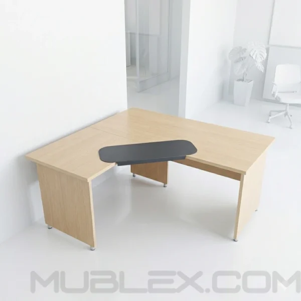 Extensión porta teclado metálico para escritorio en L o esquinero - Image 5