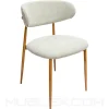 Silla de diseño Sirmione tapizada tipo lino