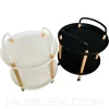 Mesa Auxiliar Redonda de 2 Niveles con Ruedas - 50 cm